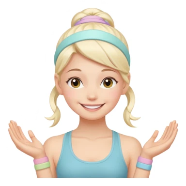 Yoga girl with pastel band sticker