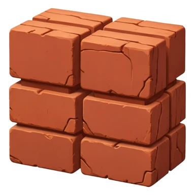 Two red bricks stacked on top of each other sticker