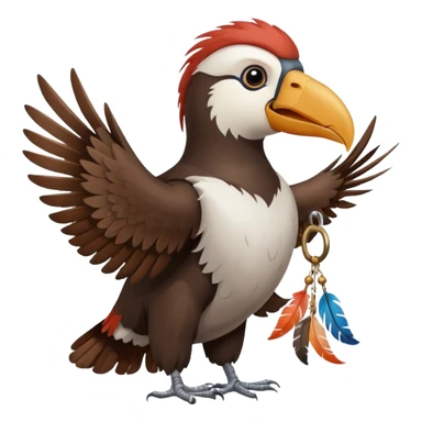 el condor avec un poisson sticker