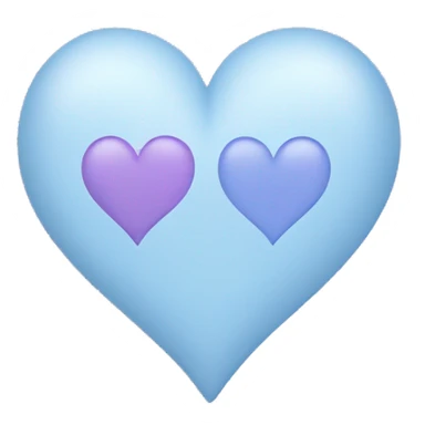 Small lilac and light blue hearts sticker