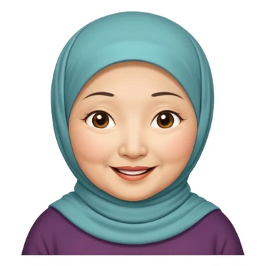 OLD ASIAN WOMAN WITH HIJAB, CHUBBY sticker