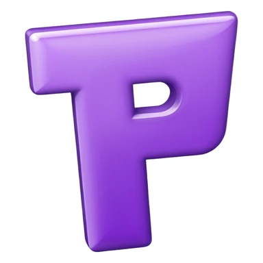 letter t purple sticker
