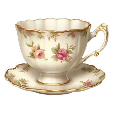 Antique teacup sticker