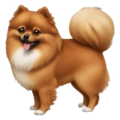Brown Pomeranian  sticker