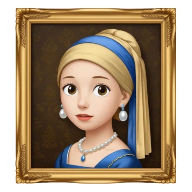 girl with a pearl earring in painting frame
















 sticker