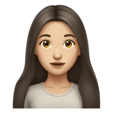 girl from Ukraine with brown eyes and dark long hair sticker