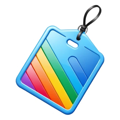 rainbow paper price tag sticker