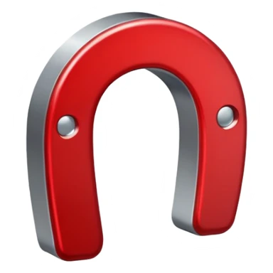 red horseshoe magnet sticker