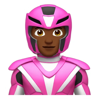 A pink power ranger  sticker