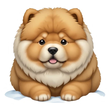 Chow chow puppy in the snow sticker