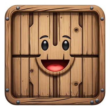 Wooden trap door (no face) sticker