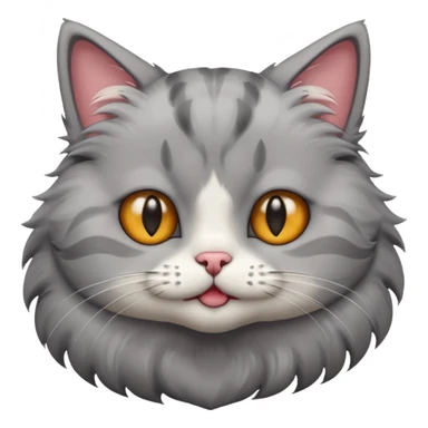 A cat with grey fur rolling its eyes  sticker