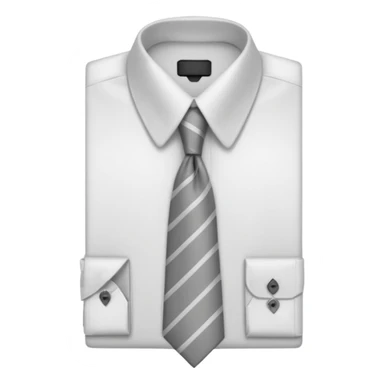 white shirt & grey tie (without face, just clothes, zoomed in) sticker