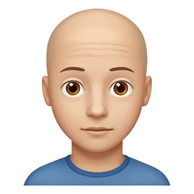 homme chauve jeune sans barbe yeux marrons sticker