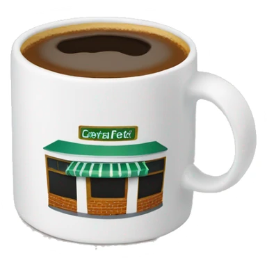 Mug with ‘central perk’ writing sticker