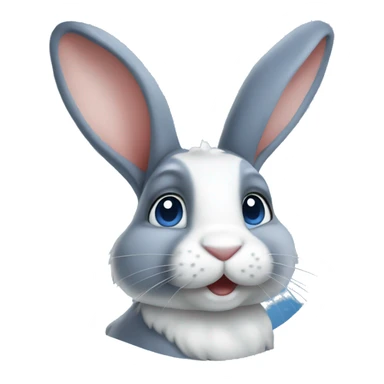 Blue Dutch Rabbit sticker