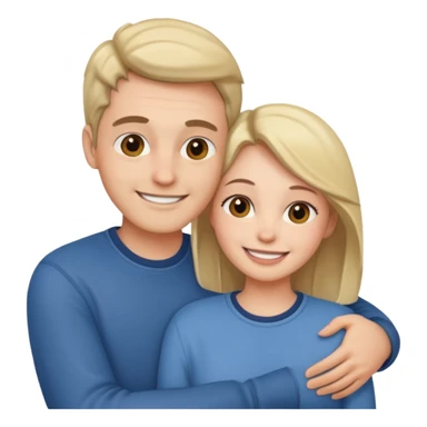 Couple hugs  sticker