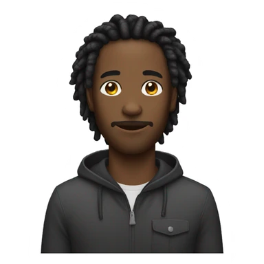 black man with short dreadlocks  sticker