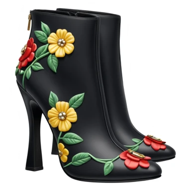 Hyperrealistic 8k, highly detailed, dolce and gabanna ankle booties with 10 inch heels sticker