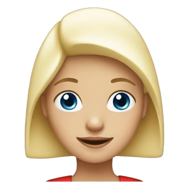 Blonde girl with a Santa hat  sticker