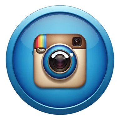 Badge V  Instagram bleu sticker