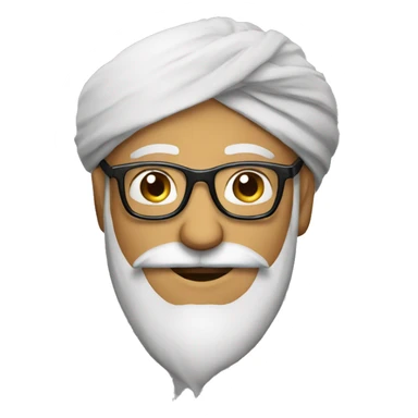 Sardar man with turban with beard with glasses sticker