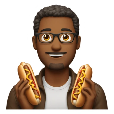 Guy with a hot dog sticker