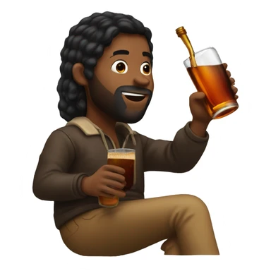 Me drinking a Hennessy bottle  sticker