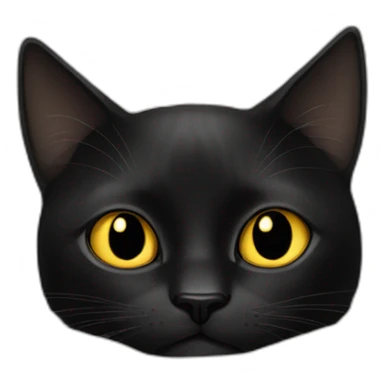 Black cat with golden eyes under sheets sticker