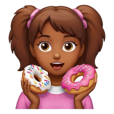 Girl eat Donuts  sticker