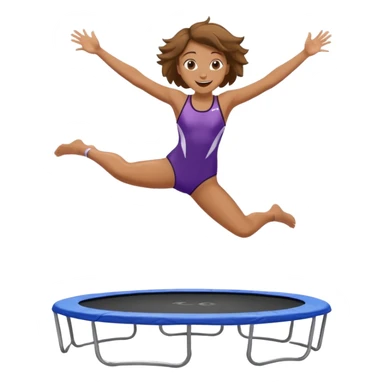 person jumping on trampoline sticker