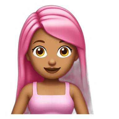 Nicki Minaj with pink hair sticker