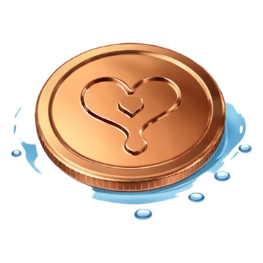 Coin in Water sticker