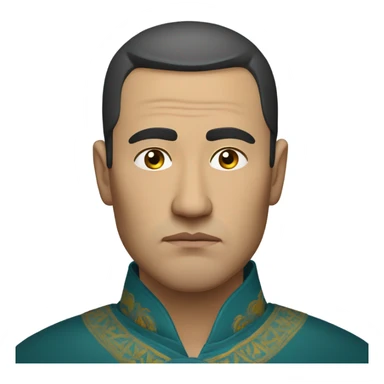 sad  Kazakh men photorealistic serious sticker
