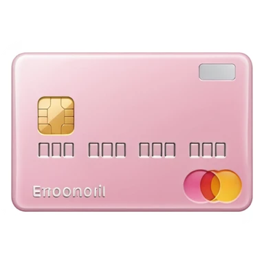 Make a white credit card with light pink tones sticker