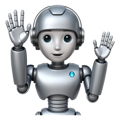 ai robot giving guide  sticker