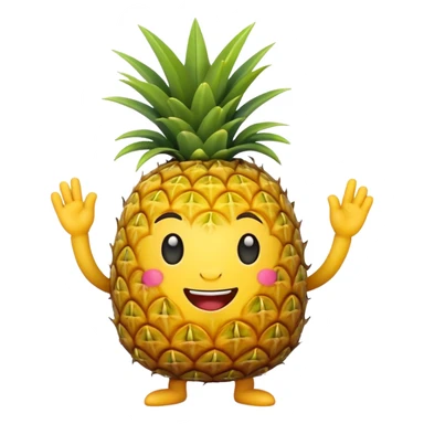 a happy dancing pineapple sticker