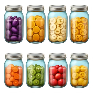 Food preserving in mason jars sticker