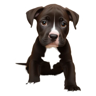 Dark brown and black puppy staffordshire. 8weeks old sticker