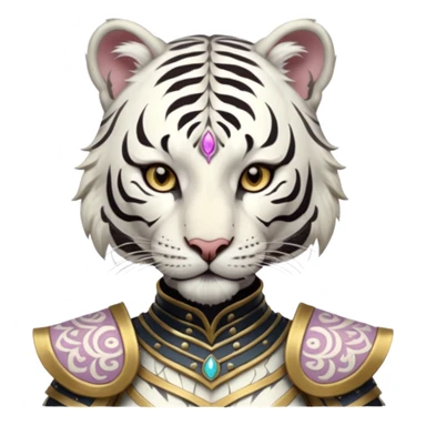 ESO Female white tiger khajiit leader of the umbral rose  sticker