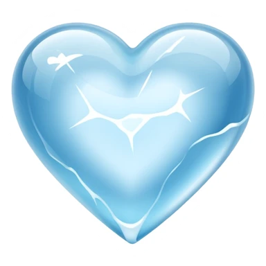 ice heart like ice cube sticker