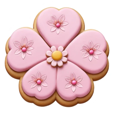 A Cherry blossom shaped cookie sticker
