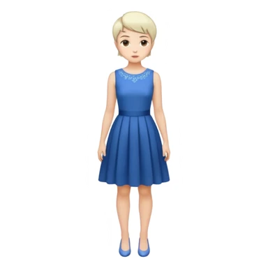 woman full body standing short pixie hair sticker