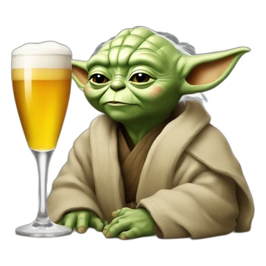 Maître Yoda qui dort avec un chat et une bière une bière sticker