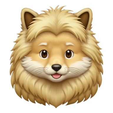 animal with long blonde hair sticker