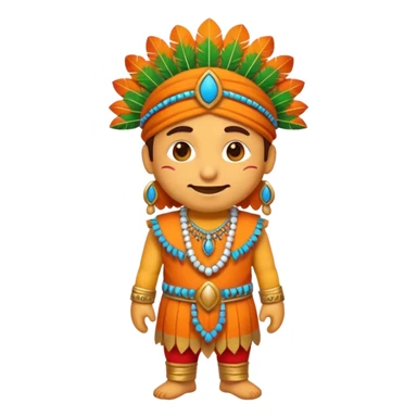 Generate an emoji with a funny Indian costume sticker