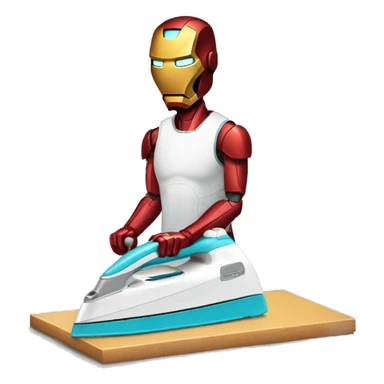 ironman ironing clothes sticker