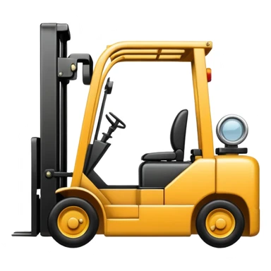 Flip the forklift emoji horizontally so it faces the opposite direction, apple style, simple, clear, no text. sticker