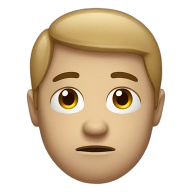 a sad face emoji, msfluentui style sticker