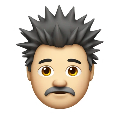 Fat guy with spiky hair  sticker